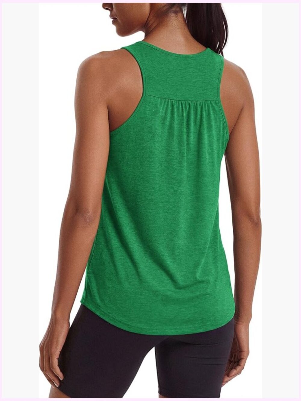 Sleeveless Racerback Tank Top Scoop Neck Lightweight Muscle Shirt Yoga Athletic